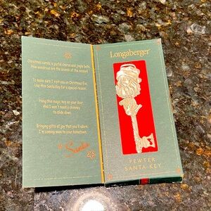 Longaberger Pewter Santa Key